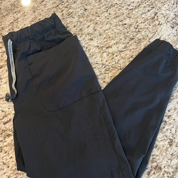 Cuddl Duds Black Jogger Scrub Pants - Picture 2 of 4